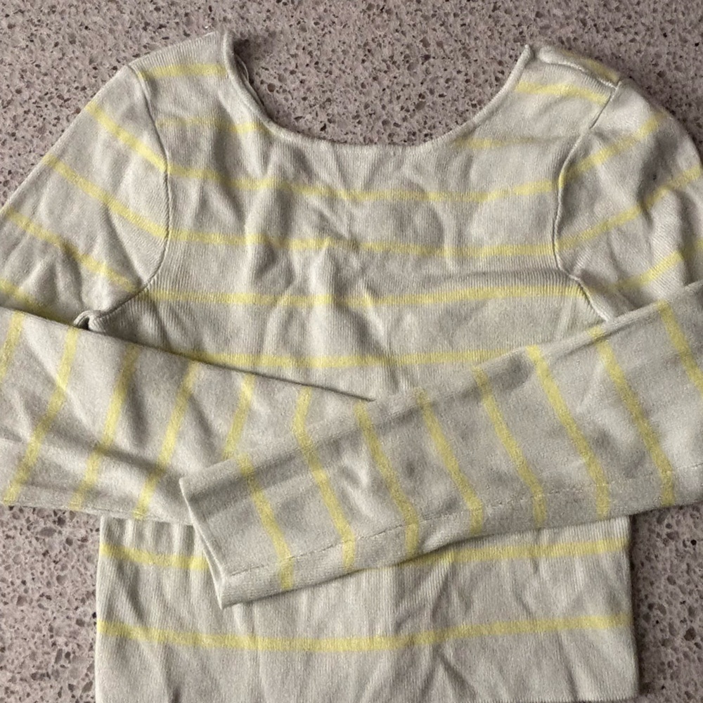 Zara Yellow and Gray Crop Top